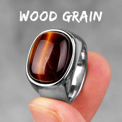 Stainless Steel Wood Grain Rings