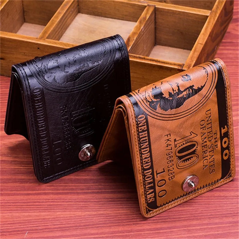 Dollar Pattern Leather Wallet