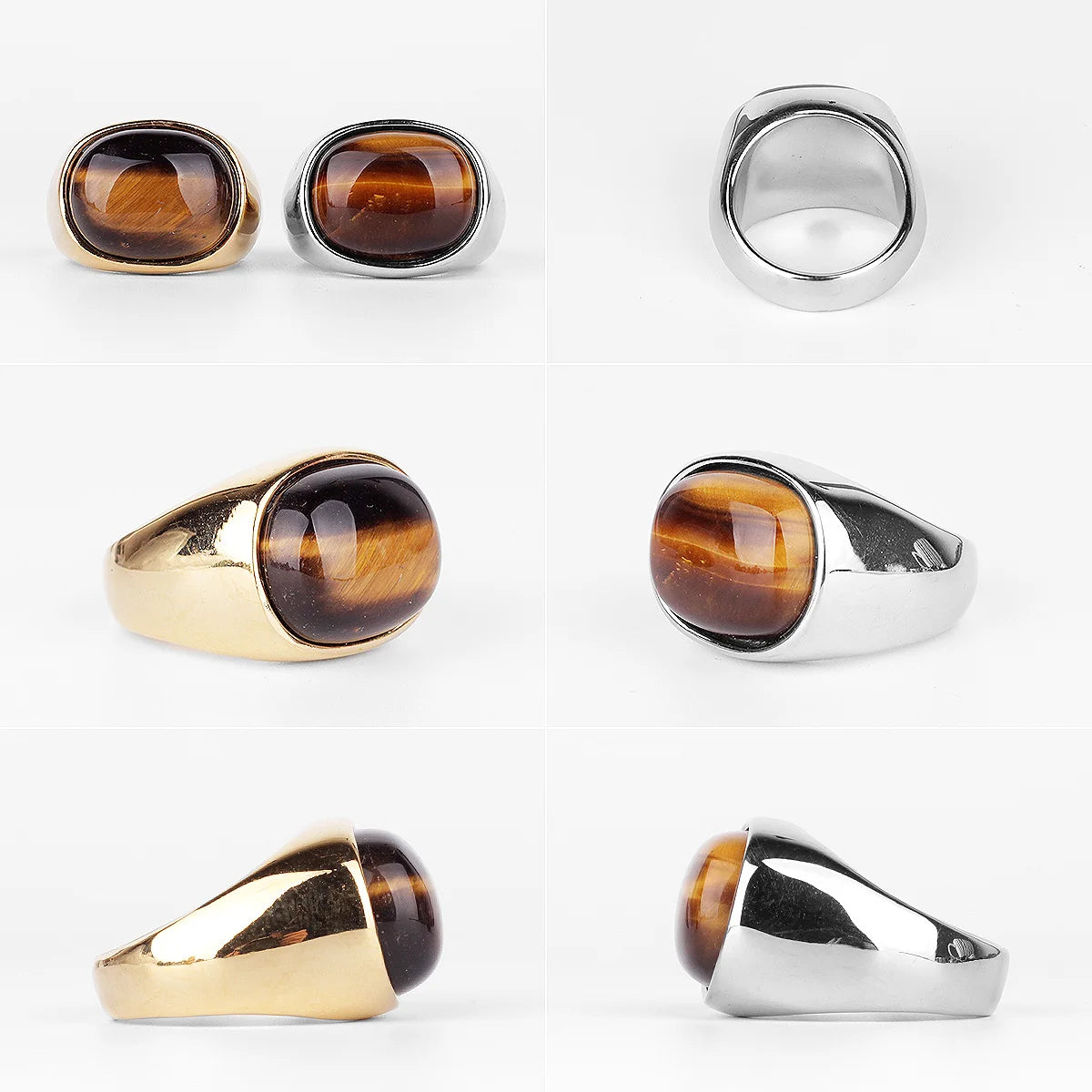 Stainless Steel Wood Grain Rings