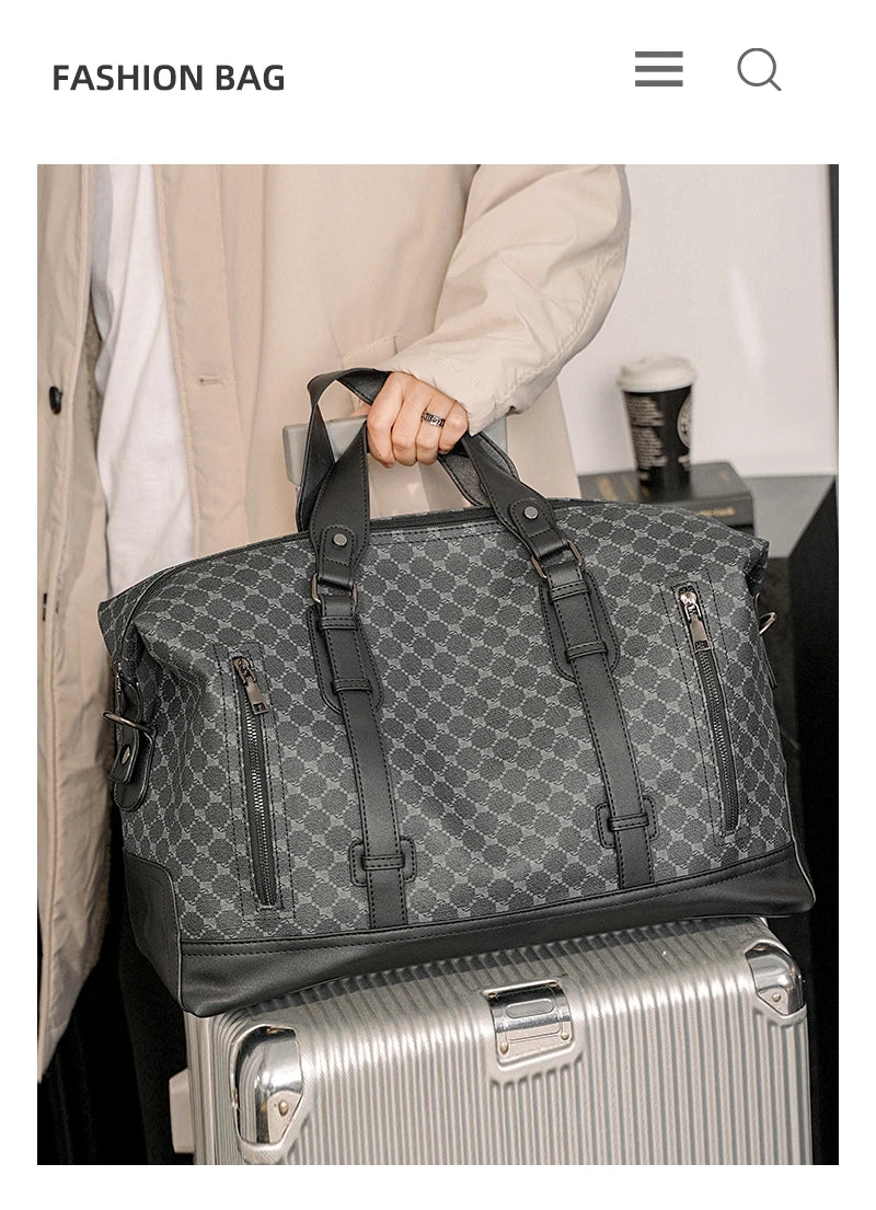 Large Capacity Plaid Travel Bag