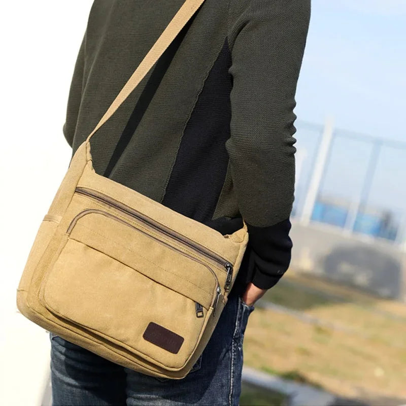 Men's Canvas Crossbody Shoulder Messenger Bags