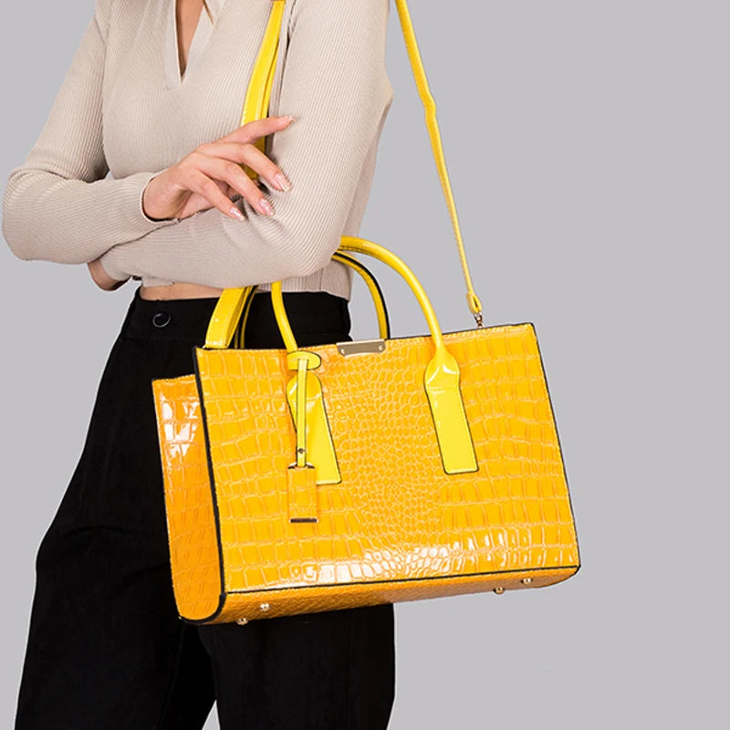 Designer Crocodile Pattern Shoulder Bag