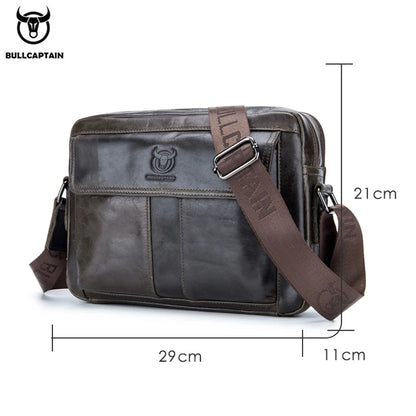 BULLCAPTAIN Leather Men's Crossbody Bag