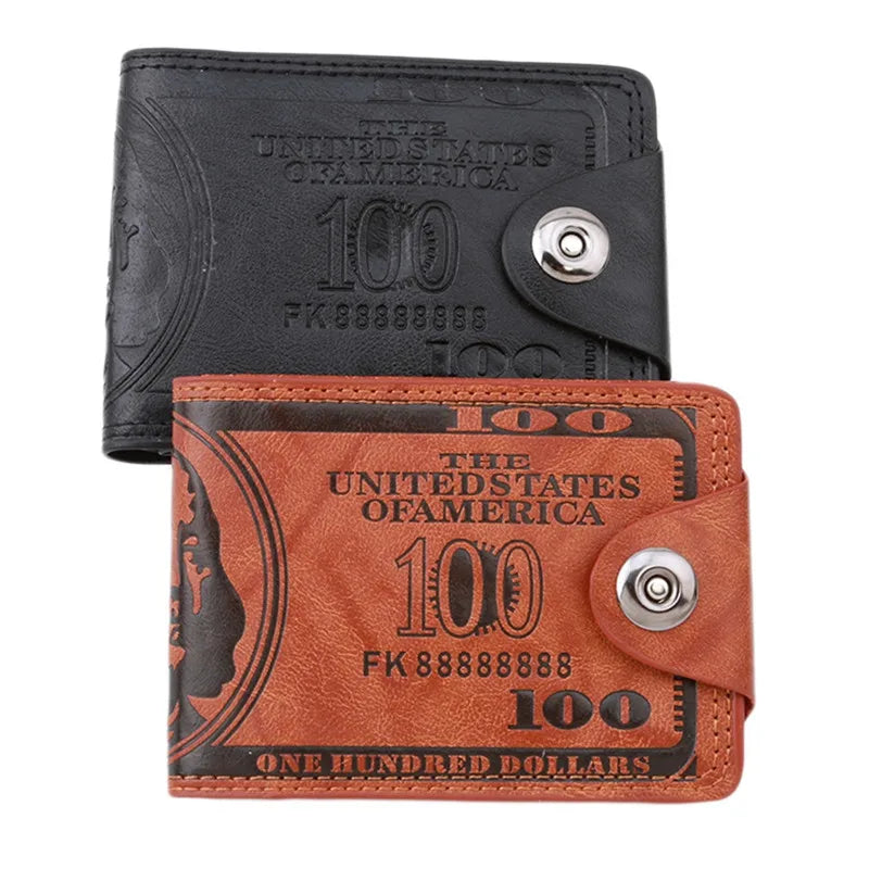 Dollar Pattern Leather Wallet