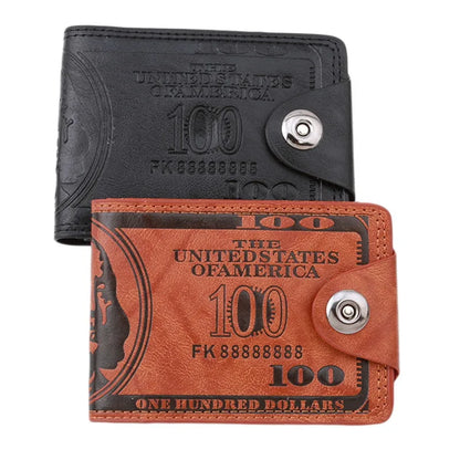 Dollar Pattern Leather Wallet