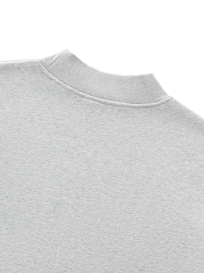 Essential Fleece Mock-Neck Crew Sweatshirt