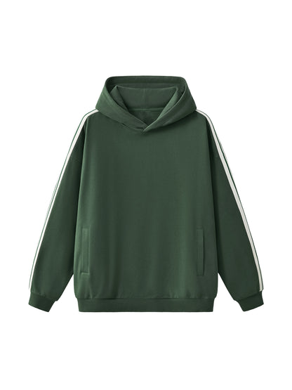 Side Stripe Drop-Shoulder Hoodie