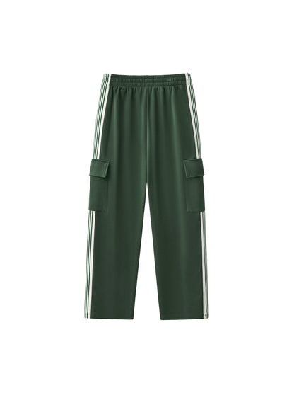 Side Stripe Straight-Leg Pants